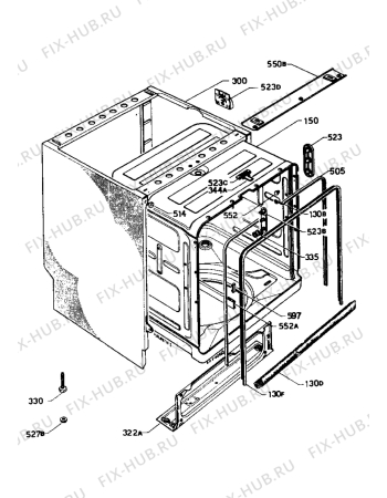 Взрыв-схема посудомоечной машины Zanussi IT6522 - Схема узла Housing 001